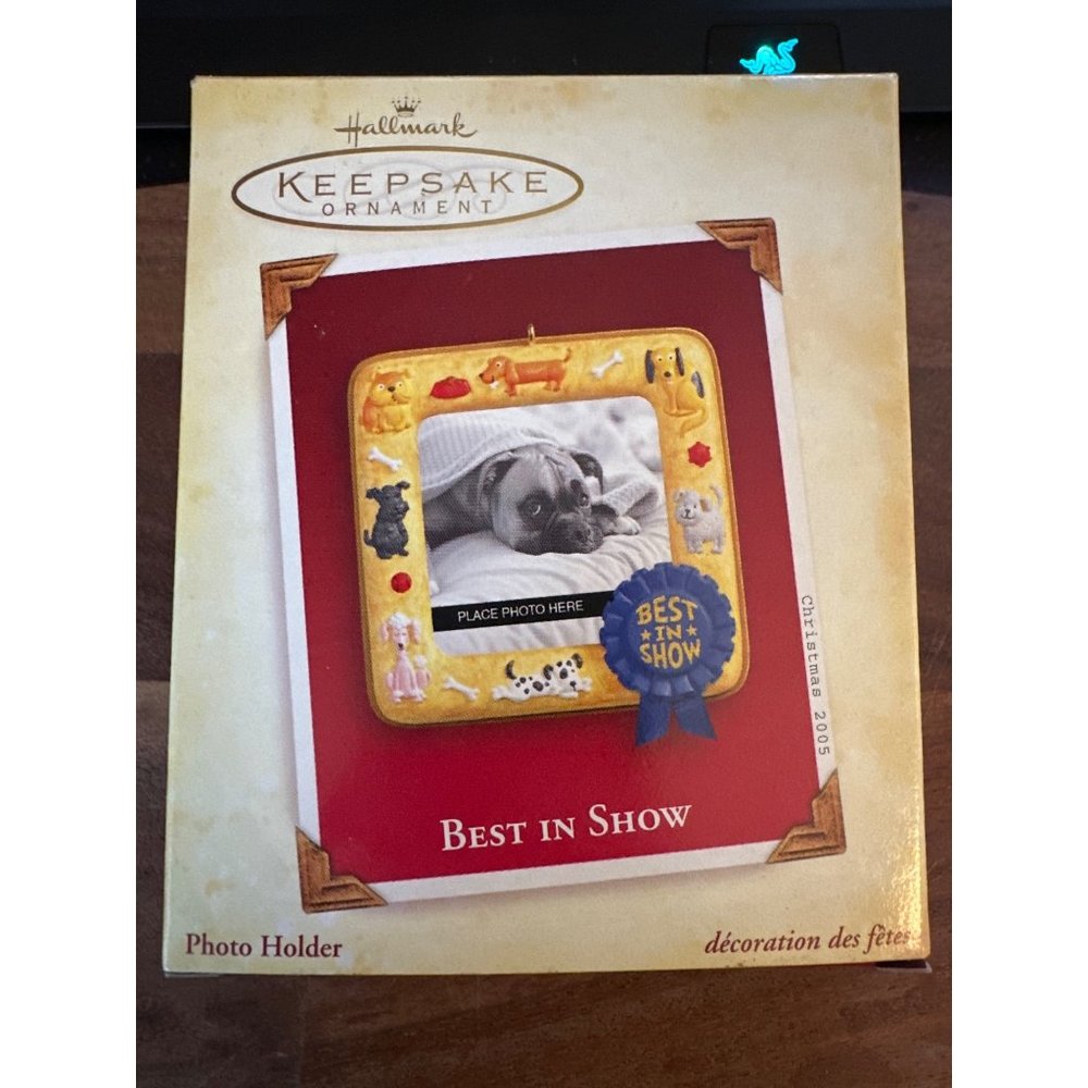 Hallmark Best In Show Keepsake Ornament Dog Pet Photo Holder Ornament 2005